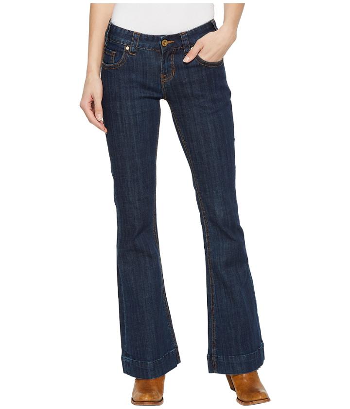 Rock And Roll Cowgirl - Trousers Bootcut In Dark Wash W8-5098