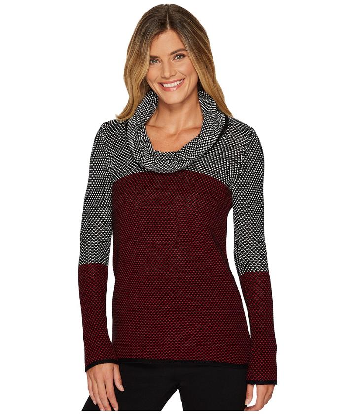 Calvin Klein - Two-tone Cowl Neck Sweater