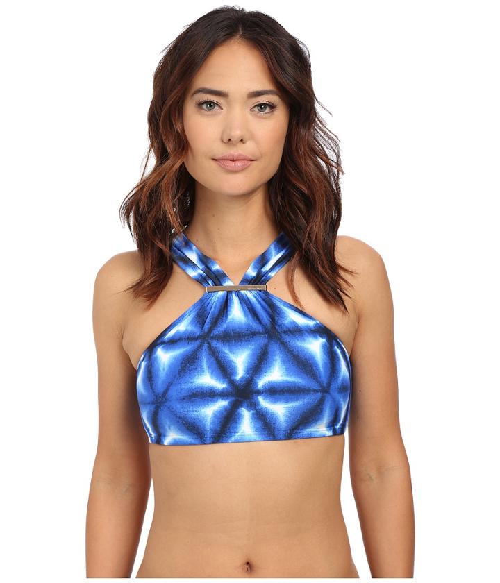 Michael Michael Kors - Luna Long Bar High Neck Bra Top