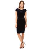Vince Camuto - Drape Neck Sheath With Side Tucks