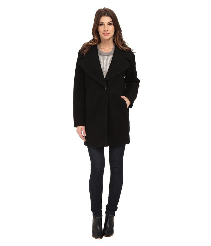 Calvin Klein - Wool One Button Boyfriend Coat
