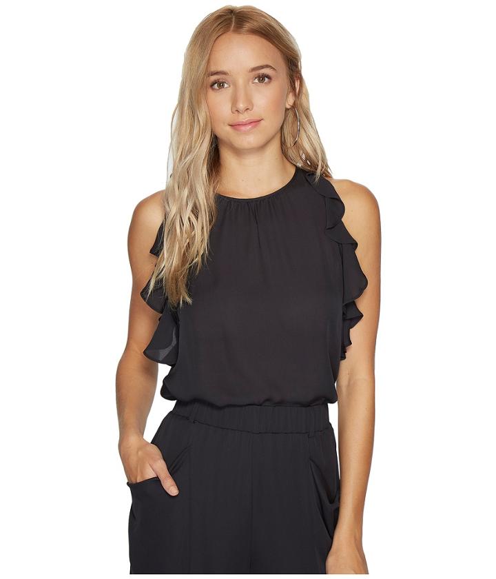 Heather - Florence Silk Frill Sleeve Tank Top