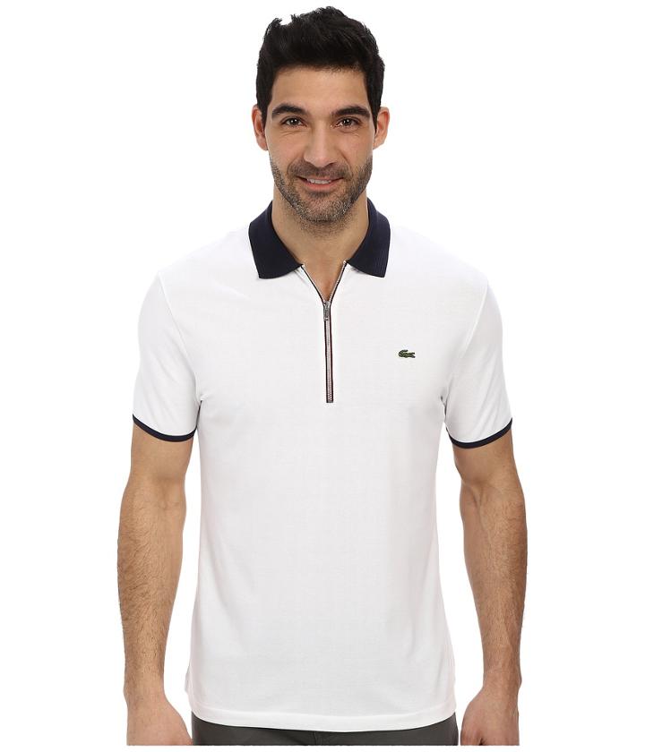 Lacoste - Pique Pima Stretch Slim Fit Polo With Zipper Placket