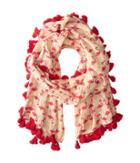 San Diego Hat Company Bss1386 Printed Cotton Scarf W/ Flamingos And Tassels