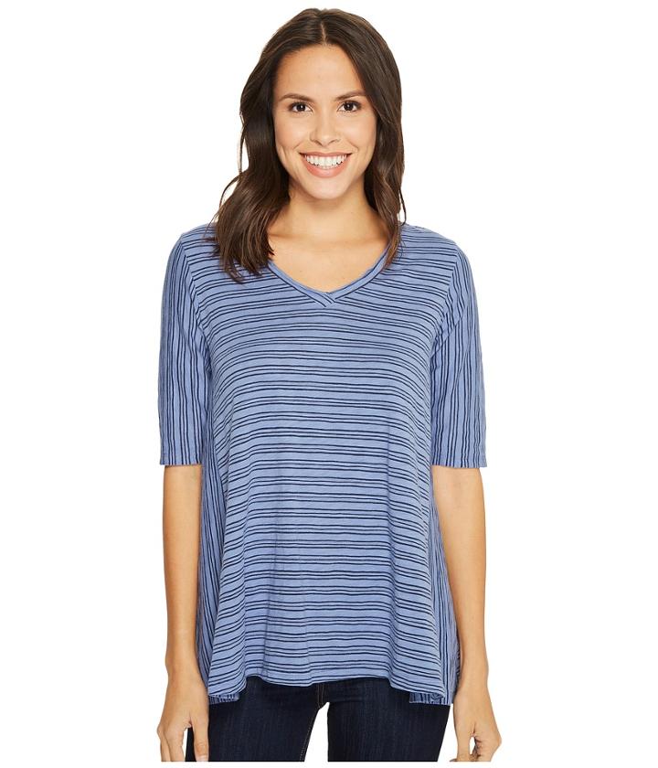 Mod-o-doc - Heavier Slub Jersey Swingy Elbow Sleeve V-neck Tee