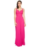 Laundry By Shelli Segal - Chiffon Gown With Sunburst Pleated Skirt