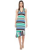 Laundry By Shelli Segal - V-neck Asymmetrical Sweater Dress