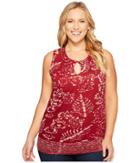 Lucky Brand - Plus Size Levit Batik Tank Top