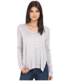 Jack By Bb Dakota - Bryton Yarn Dye Strip Rayon Jersey V-neck Top