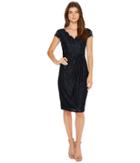 Adrianna Papell - Stretch Lace Scallop Short Dress