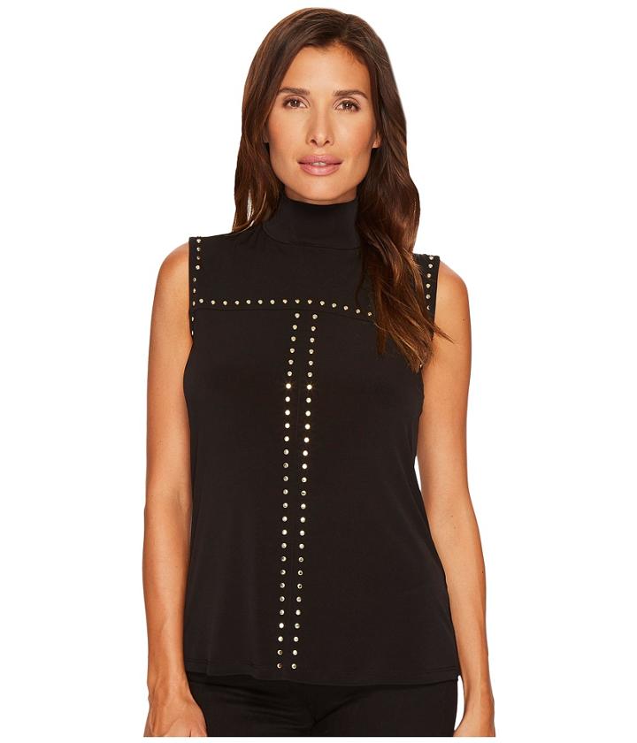 Calvin Klein - Sleeveless Mock Neck With Studs