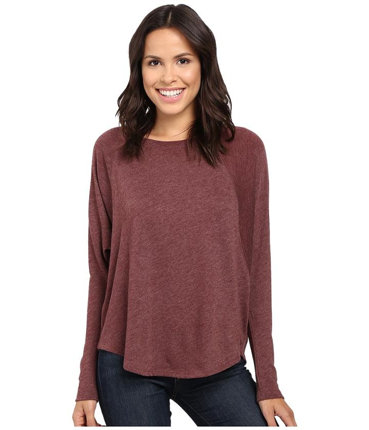 Lilla P - Peached Knit Easy Scoop Neck Raglan
