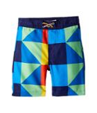 Appaman Kids - Allover Multicolored Square Print Swim Trunks