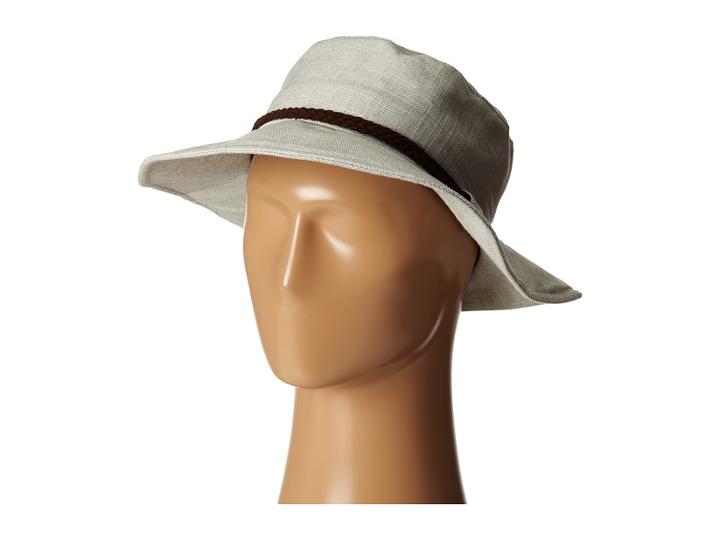 San Diego Hat Company Ebh9896 Slub Linen Floppy Sunbrim W/ Suede Band
