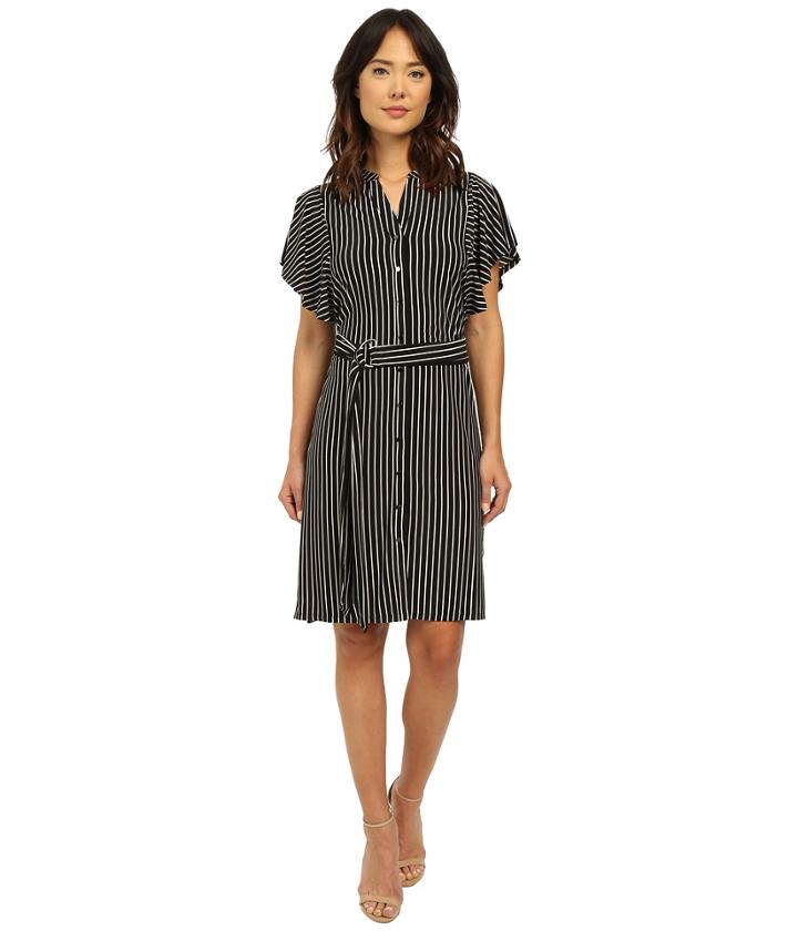 Adrianna Papell - Mandarin Collar Shirtdress