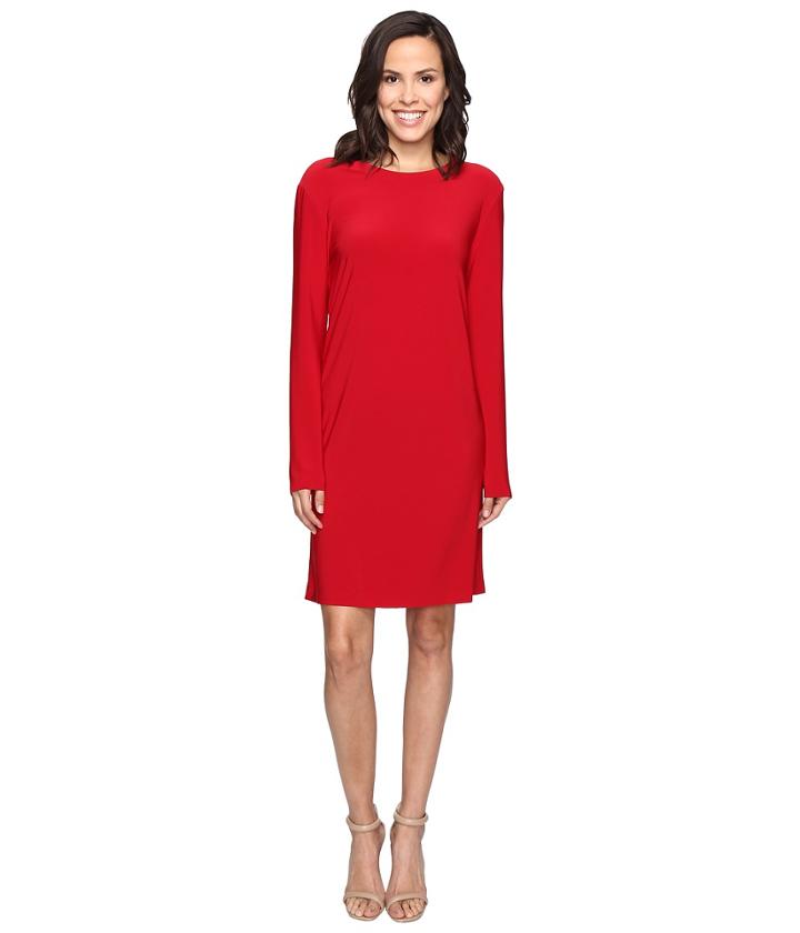 Kamalikulture By Norma Kamali - Long Sleeve Crew Dress To Knee