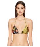 Versace - Triangolo Tresor De La Mer Gold Studs Bikini Top