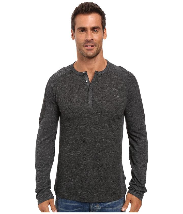 Calvin Klein - Long Sleeve Color Blocked Henley