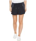Blank Nyc - Drawstring Shorts With Zipper Detail In Midnight Hour