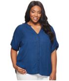 Nydj Plus Size - Plus Size Short Sleeve Boyfriend Shirt