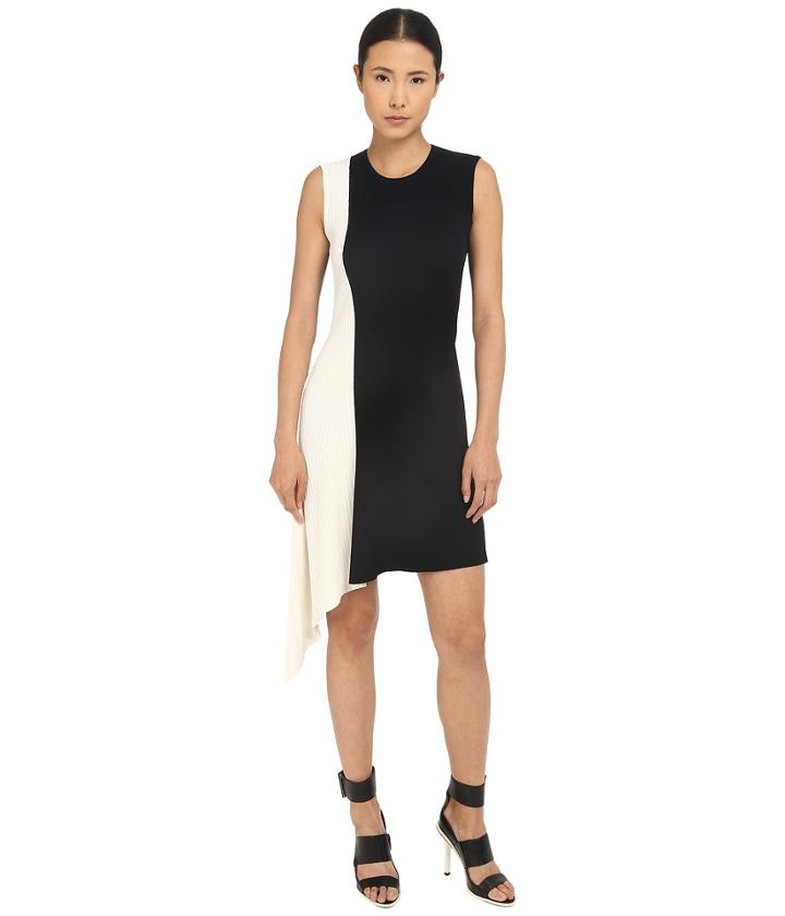 Neil Barrett - Mixed Yarns Bicolour Asymmetrical Dress