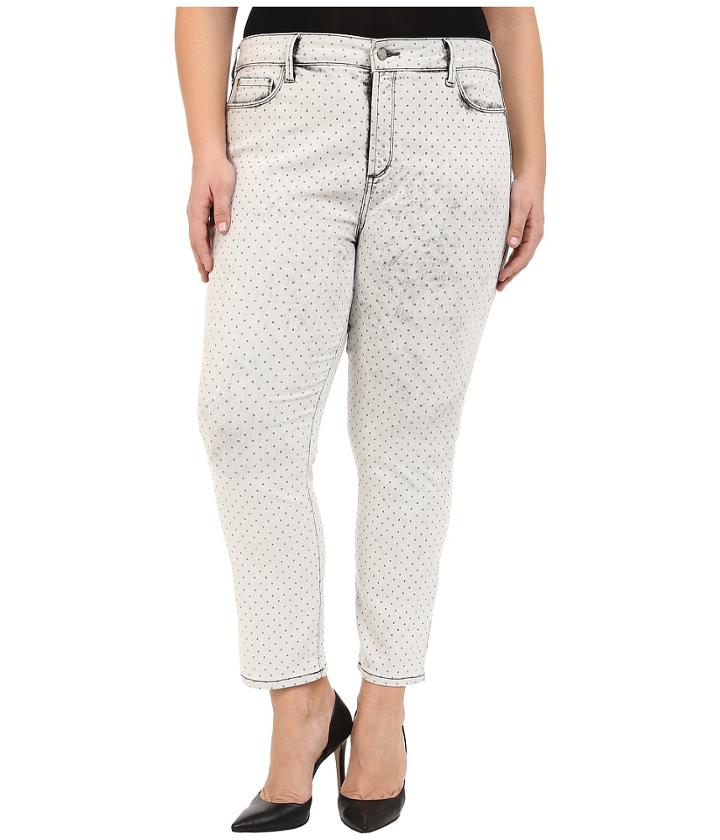 Nydj Plus Size - Plus Size Ira Slim Ankle In Metal Polka Dot