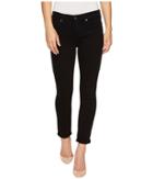 7 For All Mankind - The Skinny Crop Roll W/ Squiggle In Black Twill