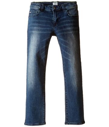 Armani Junior - Regular Fit Light Distressed Denim In Denim Indaco