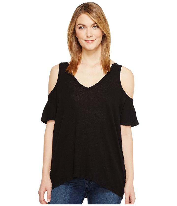 Michael Stars - Hemp Jersey V-neck Cold Shoulder Tee