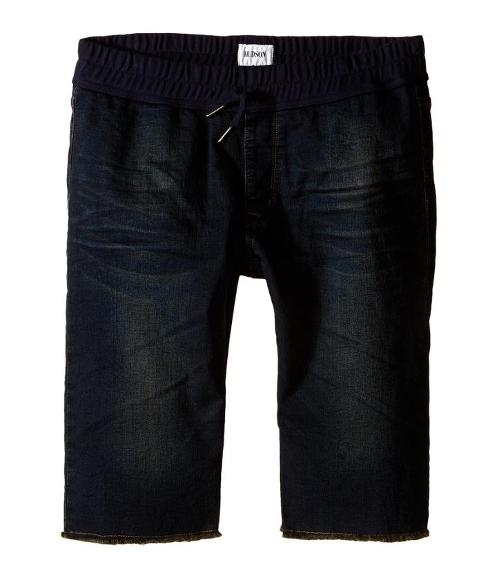 Hudson Kids - Knit Denim Shorts In Garage Wash Blue