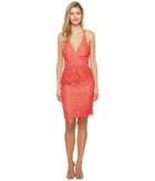 Adelyn Rae - Suzanne Woven Lace Peplum Bodycon