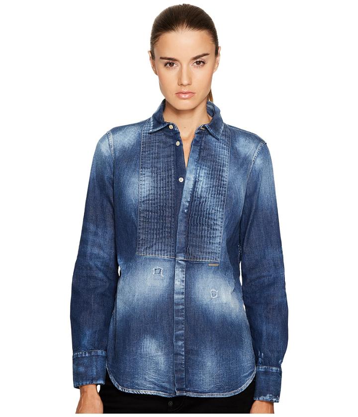 Dsquared2 - Stretch Denim Shirt With Bib Detail