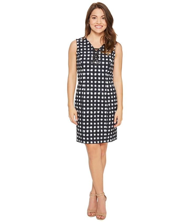 Tahari By Asl Petite - Petite Lace-up Sheath Dress