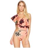 Derek Lam 10 Crosby - Asymmetric Cut Out Ruffle Maillot