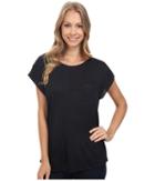 Bobeau - Paulie Slub Knit Tee W/ Shoulder Detail