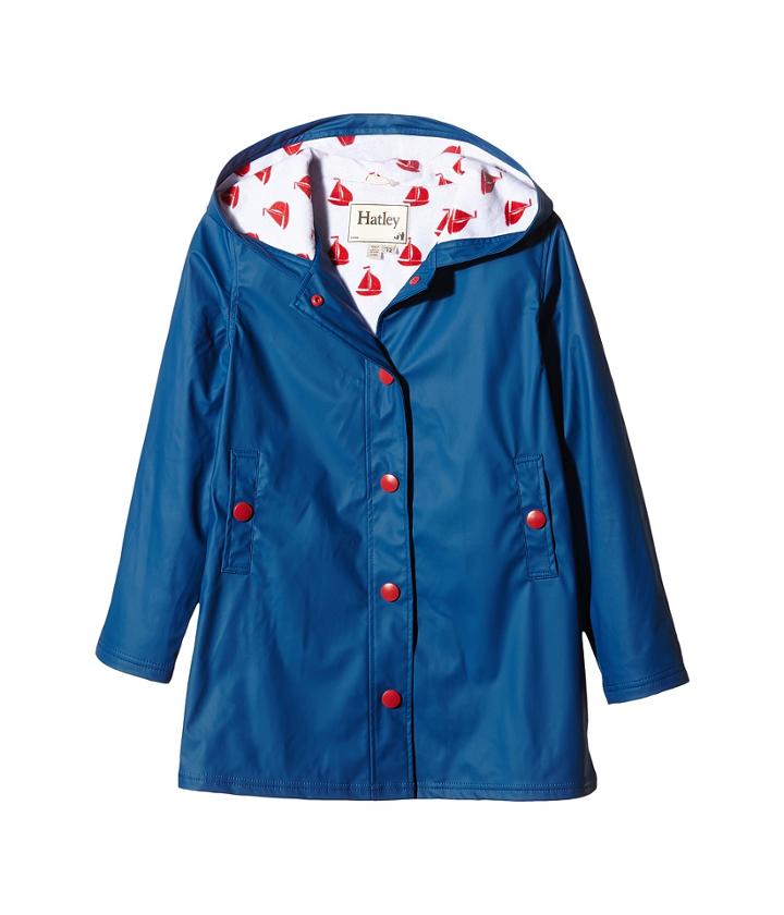 Hatley Kids - Navy Red Sailboats Splash Jacket