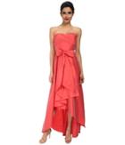 Adrianna Papell Strapless High Lo Taffeta Ball Gown