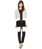 Vince Camuto - Long Sleeve Color Blocked Maxi Cardigan