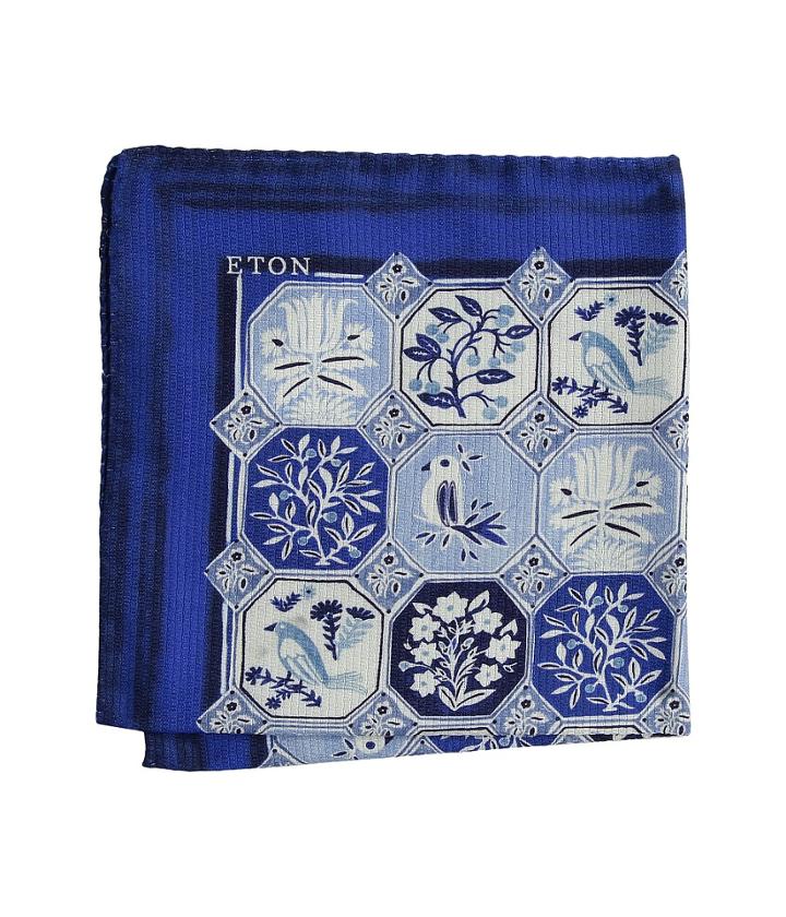Eton - Tile Print Pocket Square