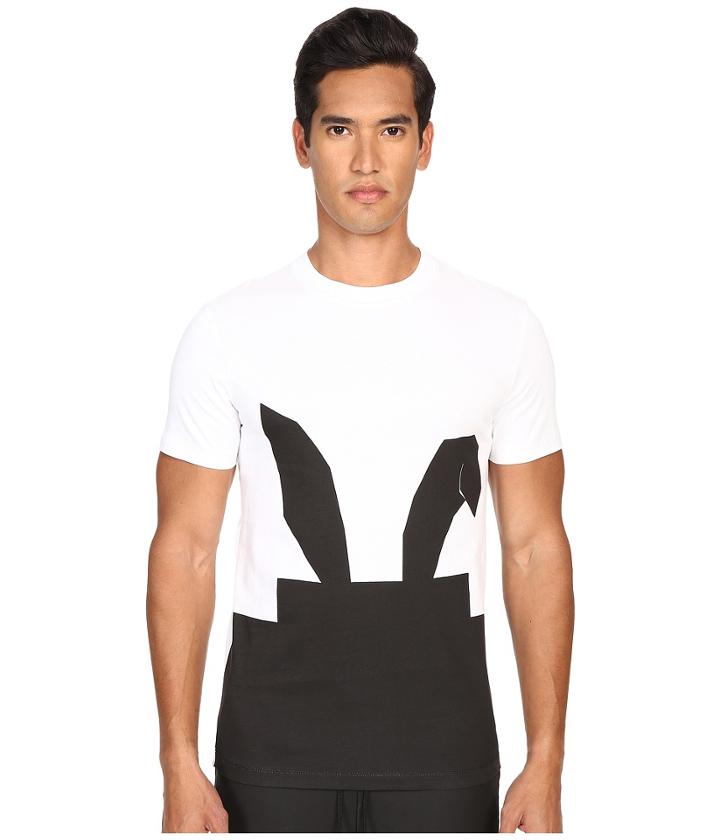 Mcq - Short Sleeve Digital Bunny Crew Neck Tee