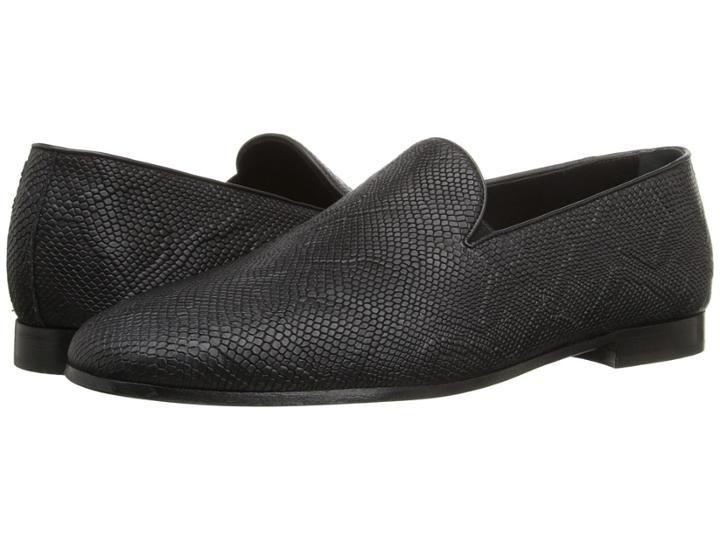 Just Cavalli - Snake Printed Leather Smoking Shoes