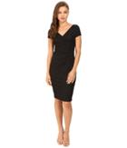 Adrianna Papell - Wrap Front Jacquard Dress