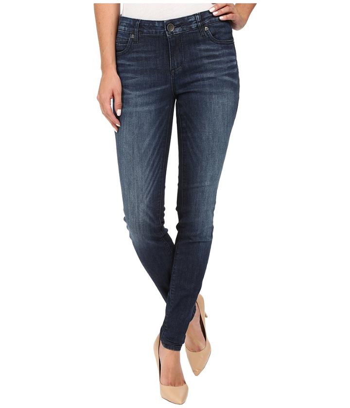Kut From The Kloth - Mia Toothpick Five-pocket Skinny Jeans In Appeal W/ Dark Stone Base Wash