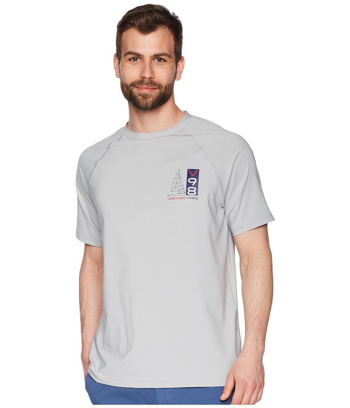 Vineyard Vines - Short Sleeve Perf Raglan Blueprint Sail Tee