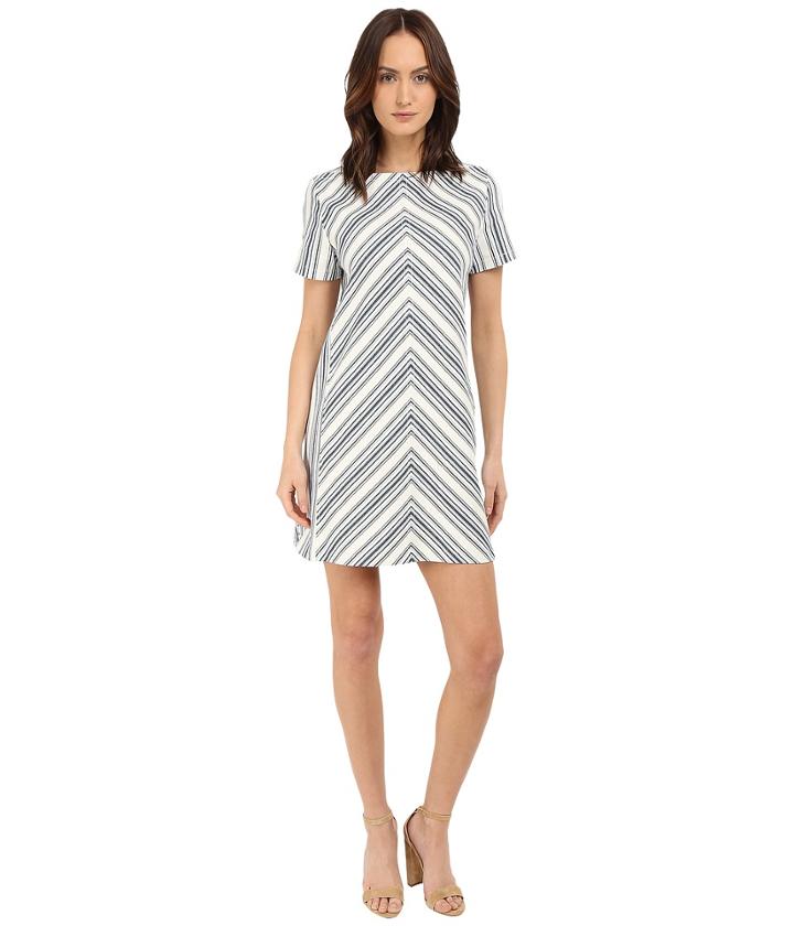 See By Chloe - Striped Cotton Mix Short Sleeve Dress