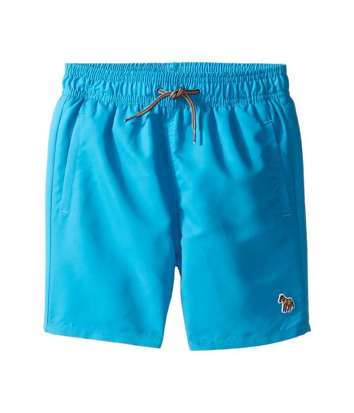 Paul Smith Junior - Turquoise Swim Shorts With Dino Appearing When Wet
