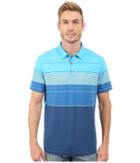 Calvin Klein - Classic Fit Liquid Cotton Stripe Polo Shirt
