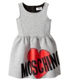 Moschino Kids - Sleeveless Neoprene Heart Logo Dress