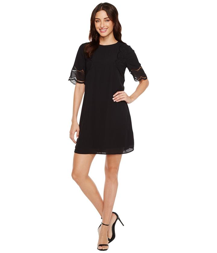 Vince Camuto - Short Sleeve Embroidered Shift Dress