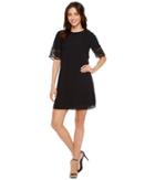 Vince Camuto - Short Sleeve Embroidered Shift Dress